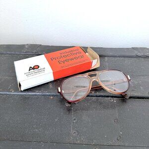 NEW American Safety Glasses Aerosite 5 1/2 Z87 Flex Fit Brown Dahmern Style Dead